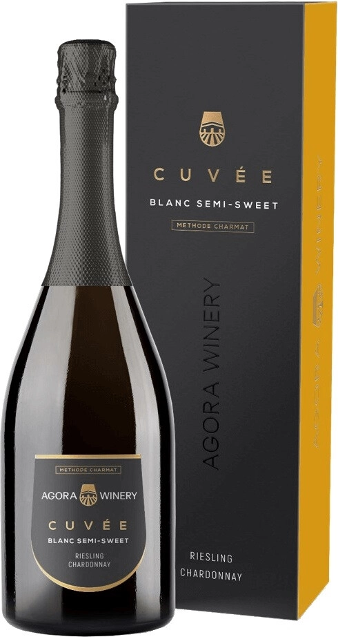 Игристое вино "Agora Cuvee" Riesling Chardonnay