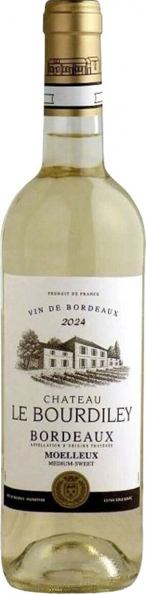 Вино Chateau Le Bourdiley, Blanc Medium-Sweet, Bordeaux AOP