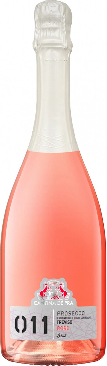 Игристое вино Cantina de Pra, "011" Prosecco Treviso DOC Rose Brut