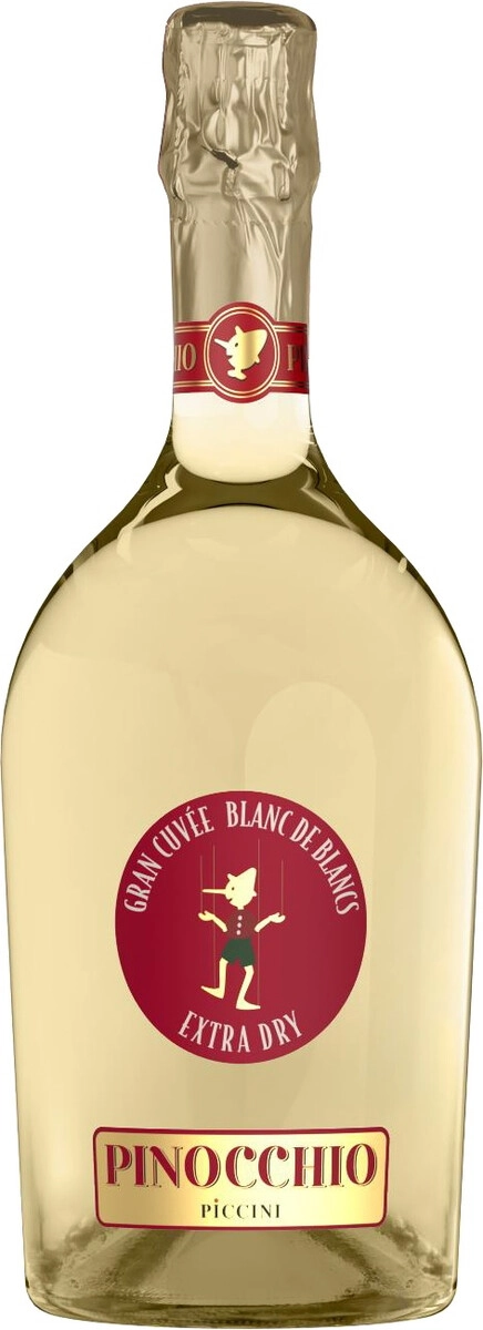 Игристое вино Piccini, "Pinocchio" Gran Cuvee Blanc de Blancs Extra Dry