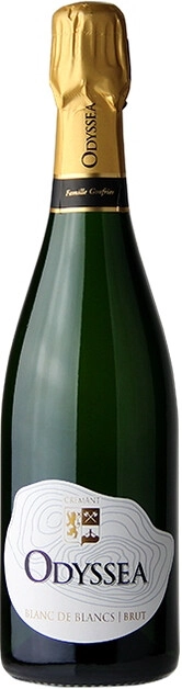 Игристое вино "Odyssea" Blanc de Blancs Brut, Cremant de Bordeaux AOC