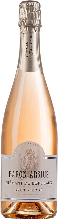 Игристое вино "Baron Arsius" Cremant de Bordeaux AOC Rose Brut