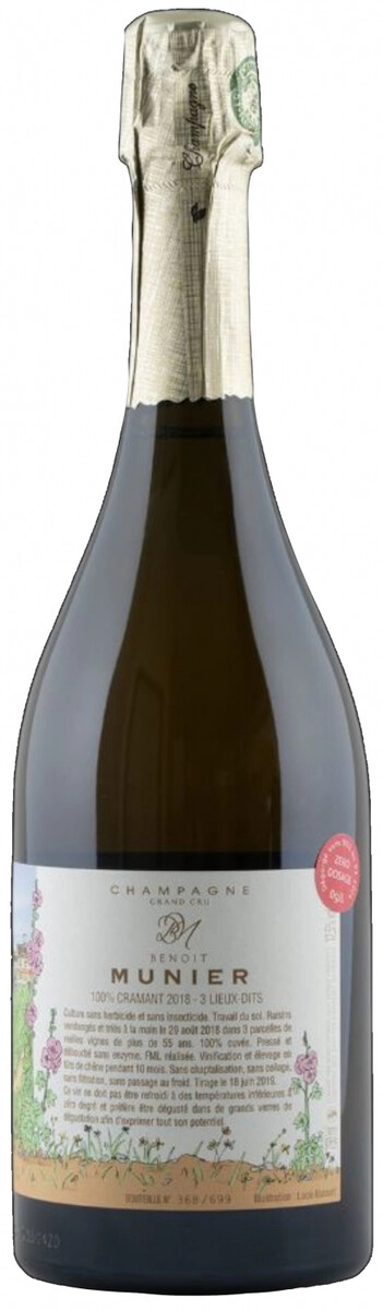 Шампанское Benoit Munier, 100% Cramant Grand Cru Millesime Blanc de Blancs Brut Nature, Champagne AOC