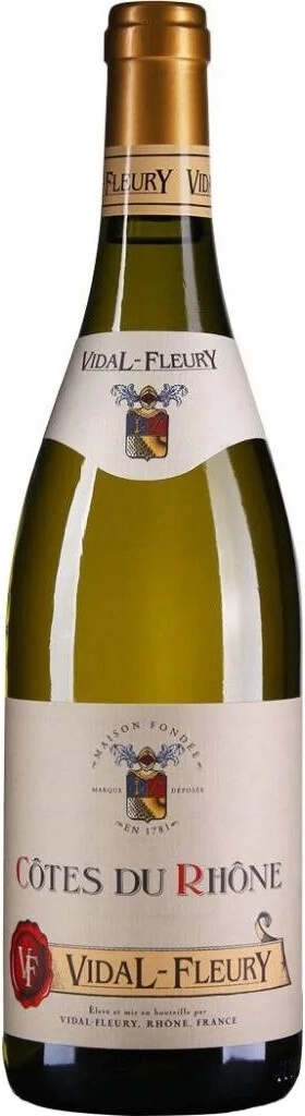 Вино Vidal-Fleury, Cotes du Rhone AOC Blanc