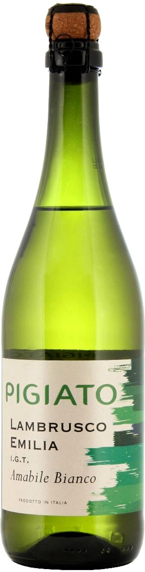 Игристое вино "Pigiato" Lambrusco Emilia Bianco IGT