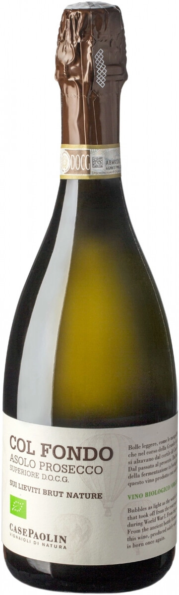 Игристое вино Case Paolin, "Col Fondo" Asolo Prosecco Superiore DOCG Brut Nature