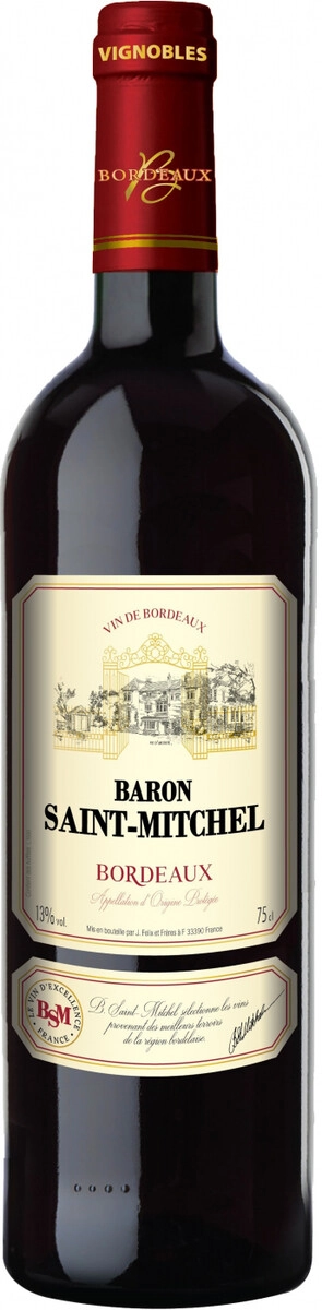 Вино "Baron Saint-Mitchel" Bordeaux AOC Rouge