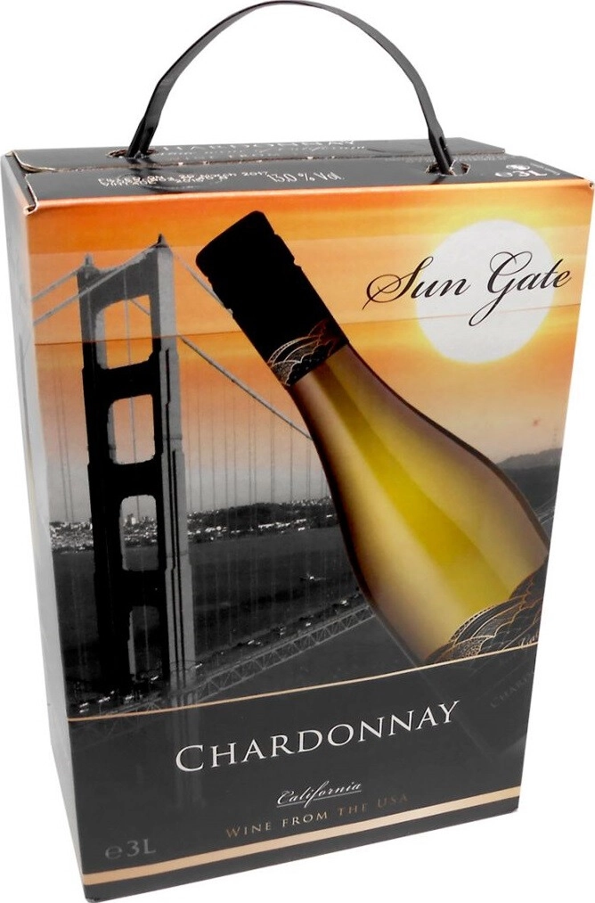 Вино "Sun Gate" Chardonnay, bag-in-box