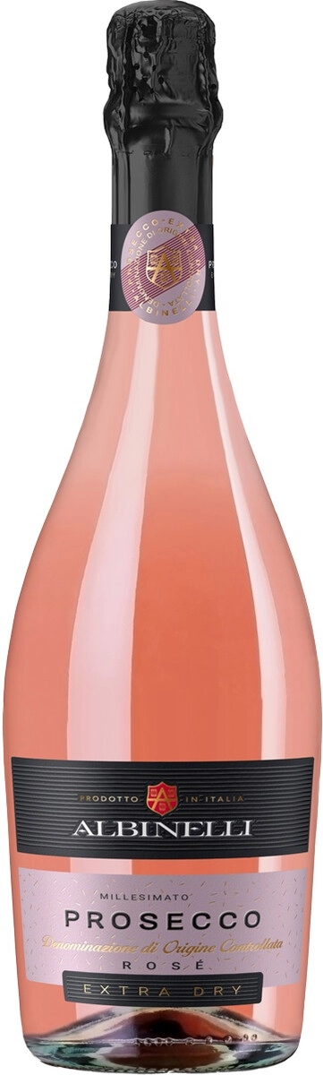 Игристое вино "Albinelli" Prosecco DOC Extra Dry Rose Millesimato