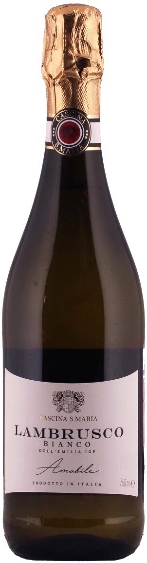 Игристое вино "Cascina S. Maria" Bianco Amabile, Lambrusco dell'Emilia IGT