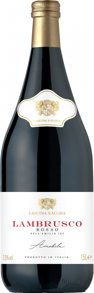 Игристое вино "Cascina S. Maria" Rosso Amabile, Lambrusco dell'Emilia IGT