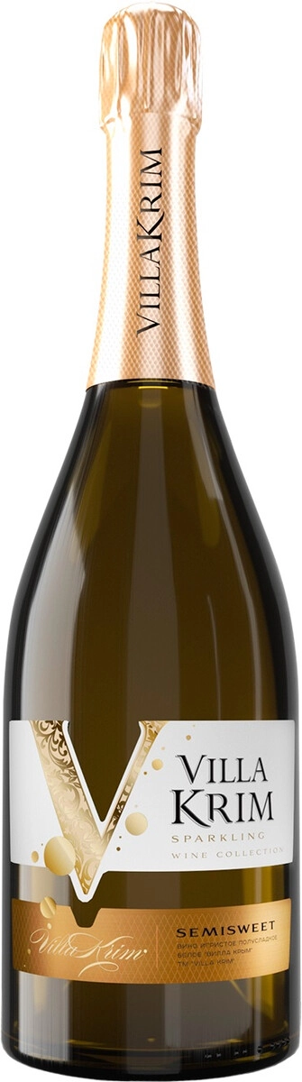Игристое вино "Villa Krim" White Semi-Sweet