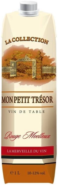 Вино "Mon Petit Tresor" Rouge Moelleux, tetra-pak