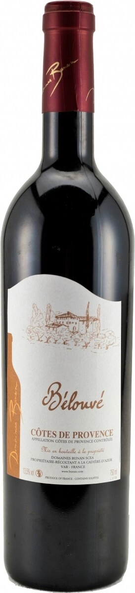 Вино Cotes de Provence AOC Belouve Rouge