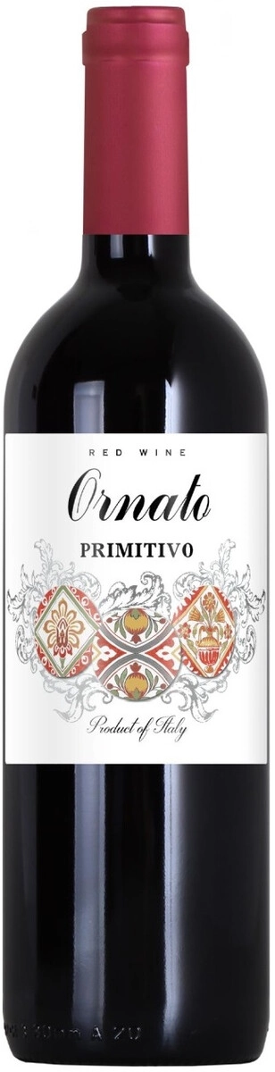 Вино "Ornato" Primitivo, Sicilia IGT