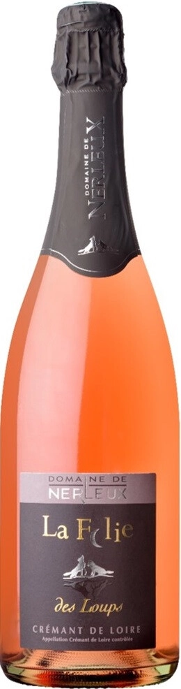 Игристое вино Domaine de Nerleux, "La Folie des Loups" Rose Brut, Cremant de Loire AOC