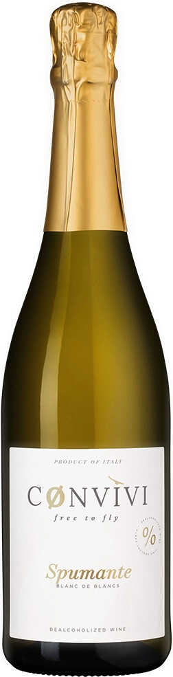 Игристое вино "Convivi" Spumante Blanc de Blancs Dealcoholized