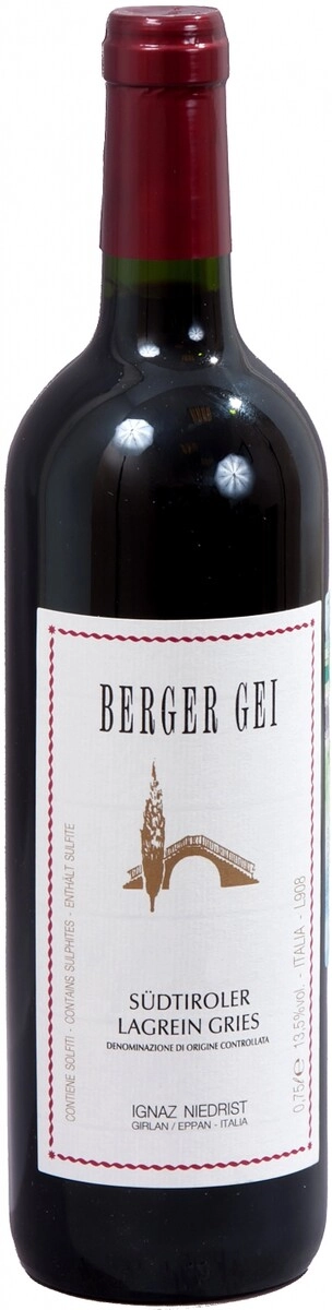 Вино Niedrist, "Berger Gei", Lagrein Gries DOC