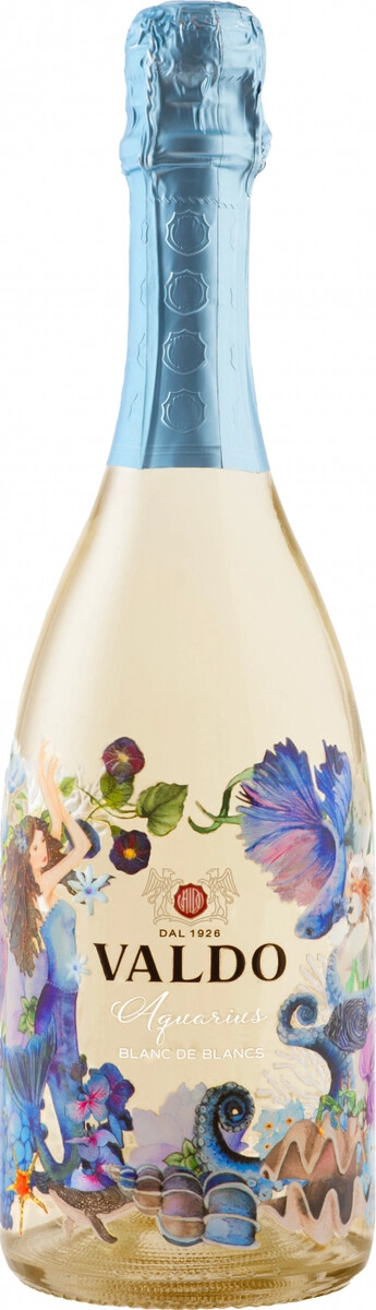 Игристое вино Valdo, "Aquarius" Blanc de Blancs Extra Dry