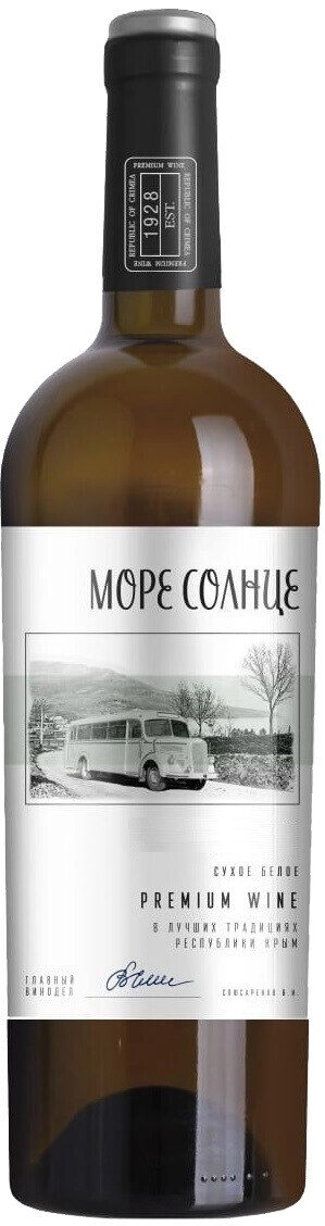 Вино "Море Солнце" Шардоне Крымское