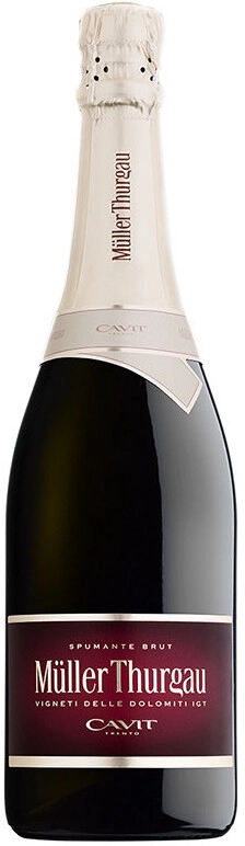 Игристое вино Cavit, Muller Thurgau Spumante Brut, Vigneti delle Dolomiti IGT