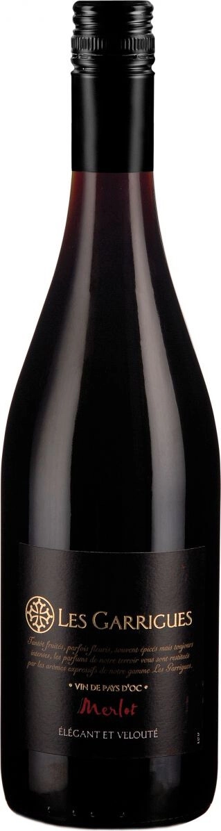 Вино "Les Garrigues" Merlot, Pays d'Oc IGP