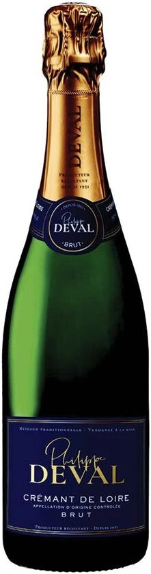 Игристое вино "Philippe Deval" Brut, Cremant de Loire AOC