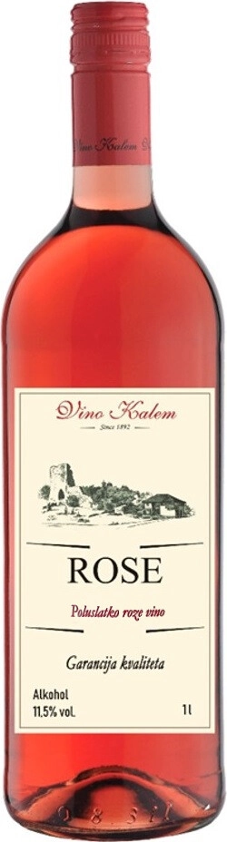 Вино Vino Kalem, Rose Poluslatko