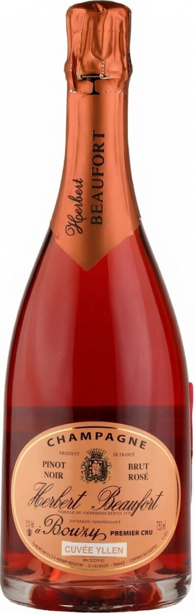 Шампанское Herbert Beaufort, "Cuvee Yllen" Brut Rose, Bouzy Premier Cru