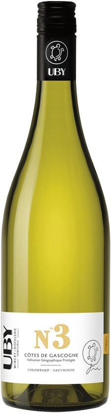 Вино "Uby" №3 Colombard-Sauvignon, Cotes de Gascogne IGP