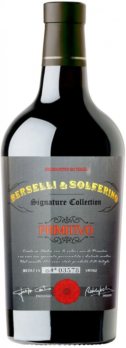 Вино "Berselli & Solferino" Primitivo, Salento IGT