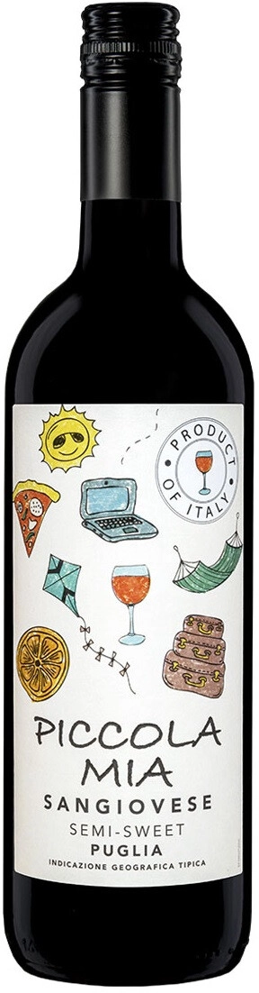 Вино "Piccola Mia" Sangiovese Semi-Sweet, Puglia IGT