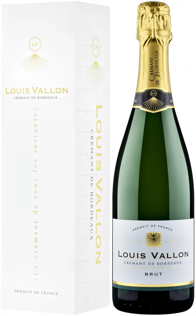 Игристое вино "Louis Vallon" Cremant de Bordeaux AOC Brut