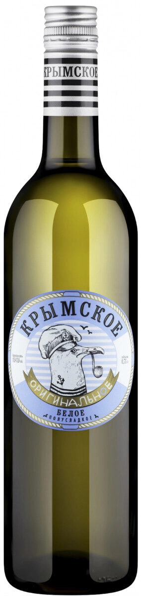 Вино "Крымское Оригинальное" Чайка, Белое полусладкое