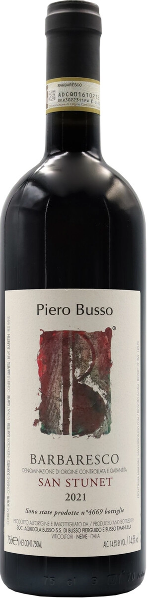 Вино Piero Busso, Barbaresco "San Stunet" DOCG