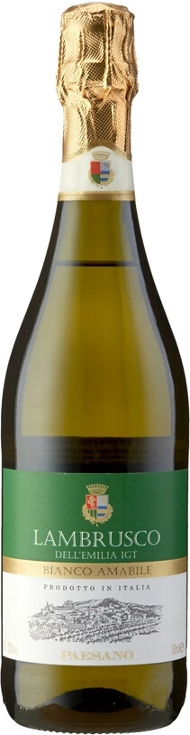 Игристое вино "Paesano" Lambrusco Bianco Amabile, Emilia IGT
