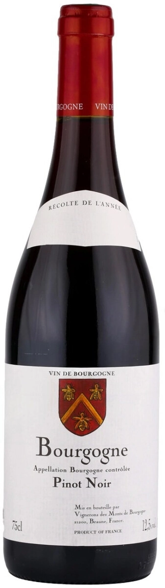 Вино "Vignerons des Monts de Bourgogne" Pinot Noir AOC