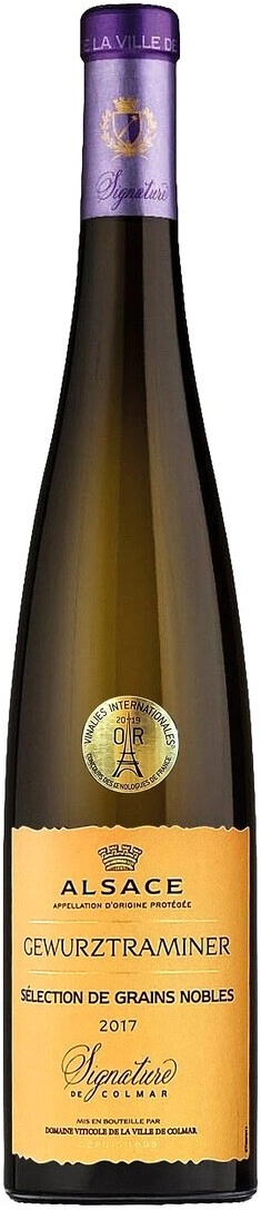 Вино Domaine Viticole de la Ville de Colmar, Gewurztraminer Selection de Grains Nobles "Signature de Colmar", Alsace AOP