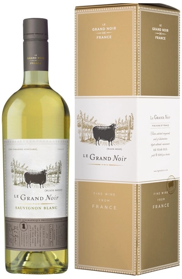 Вино "Le Grand Noir" Sauvignon Blanc, Pays d'Oc IGP