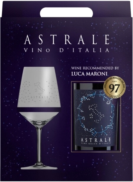 Вино "Astrale" Rosso with glass