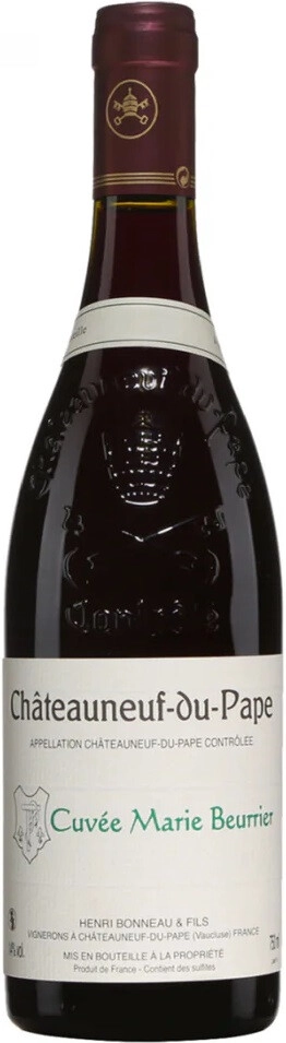 Вино Henri Bonneau, Chateauneuf-du-Pape "Cuvee Marie Beurrier" AOC