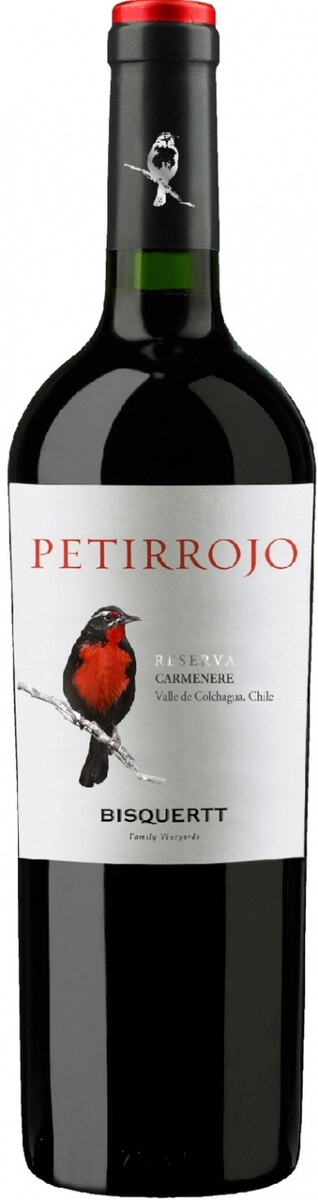 Вино Bisquertt, "Petirrojo" Reserva, Carmenere, Colchagua Valley DO