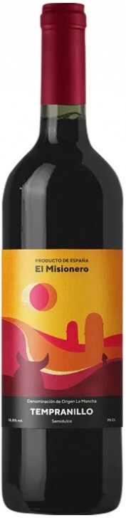 Вино "El Misionero" Tempranillo Semidulce, La Mancha DO