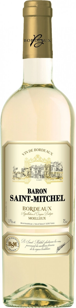 Вино "Baron Saint-Mitchel" Bordeaux AOC Blanc Moelleux