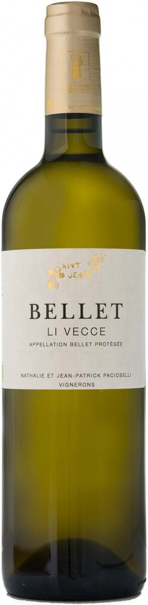 Вино Domaine Saint Jean, "Li Vecce" Blanc, Bellet AOP