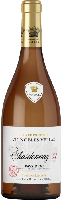 Вино Vignobles Vellas, Chardonnay 52 Blend, Pays d'Oc IGP