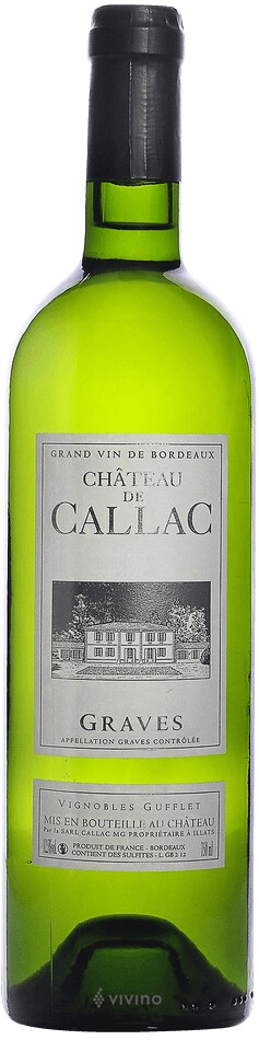 Вино "Chateau de Callac" Blanc, Graves AOC