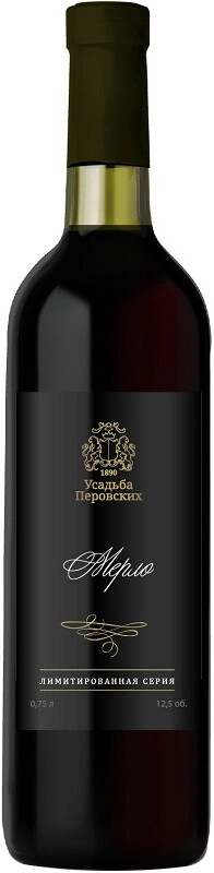 Вино Усадьба Перовских, Мерло, Лимитированная серия