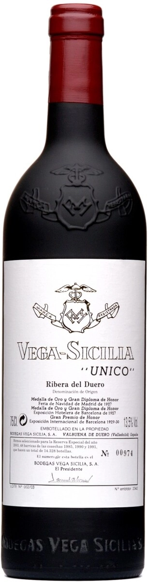 Вино Ribera del Duero DO, Vega Sicilia "Unico"