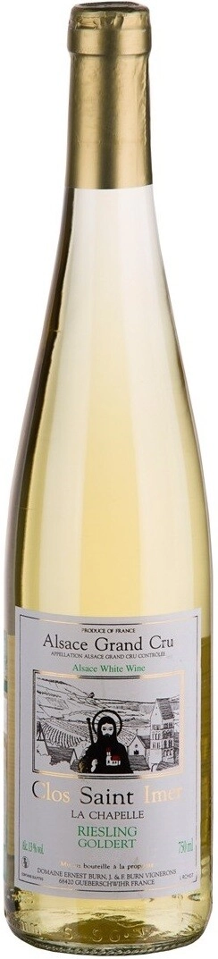 Вино Riesling Cuvee "La Chapelle" Clos Saint Imer, Alsace AOC Grand Cru Goldert